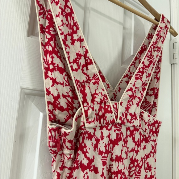 Free People Red and Cream Floral Maxi Skirt - Picture 7 of 8